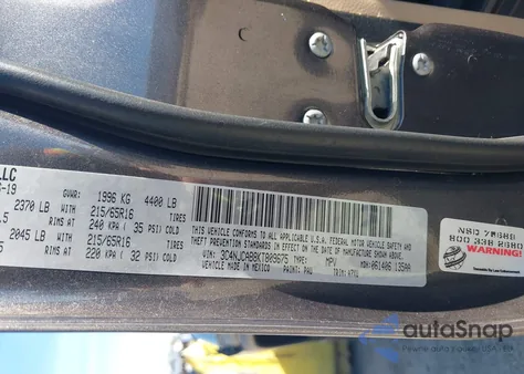 2019 Jeep Compass Sport Fwd z USA, uszkodzony, nr VIN 3C4NJCAB8KT809675